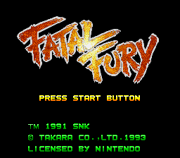 Fatal Fury (USA) Title Screen